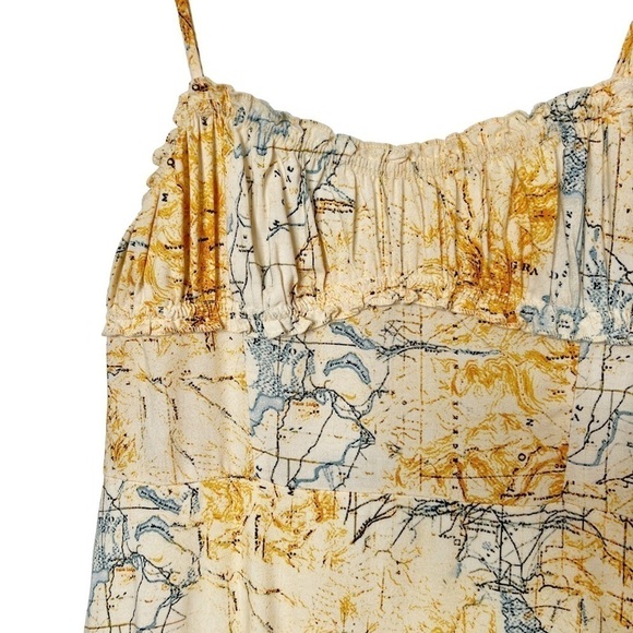 NEW Urban Outfitters By The Sea World Map Y2K Women’s Mini Slip Dress Sz S - Picture 4 of 14